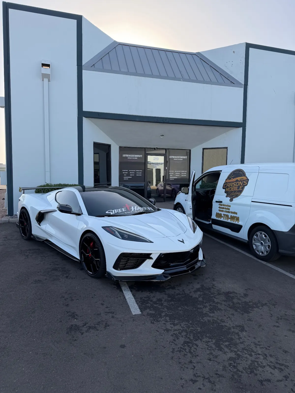 Freshly detailed Chevrolet Corvette interior and exterior gleaming after a full interior detail by Carson's Mobile Detailing
